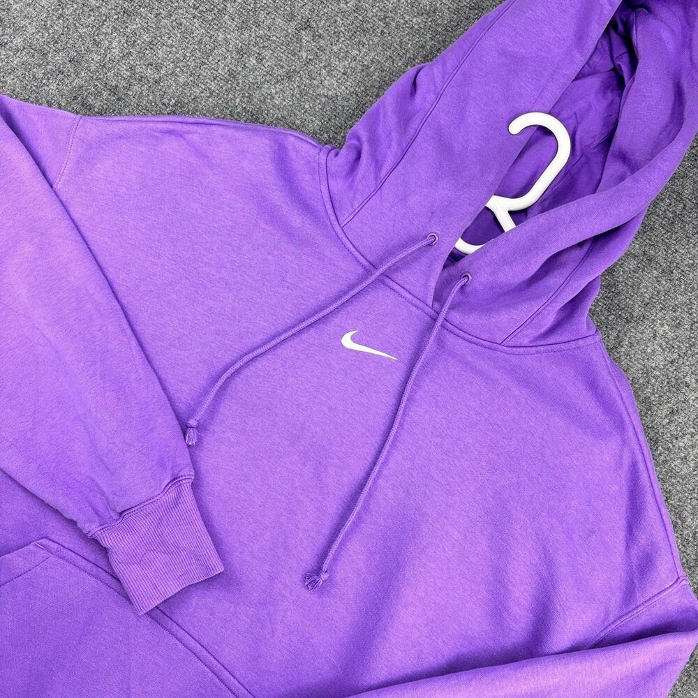 Nike Solo Swoosh Hoodie 2XL Purple DQ5860-521 Fleece Pullover